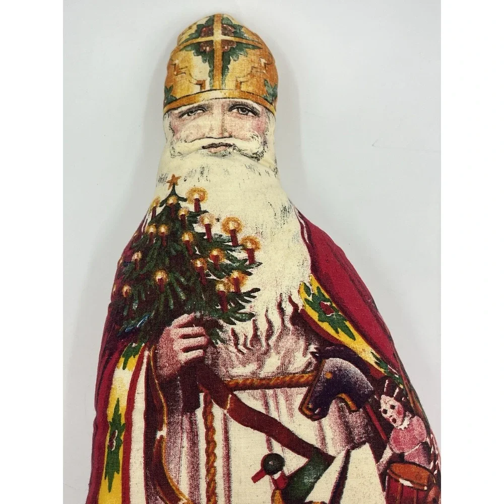 Vintage 1976 Dutch Sinterklaas Santa Pillow By Hudson Talbot The Toy Works 14 in